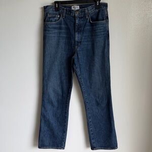 Agolde 90's Pinch Waist High Rise Straight Jean, In Range, Size 32, 100% Cotton